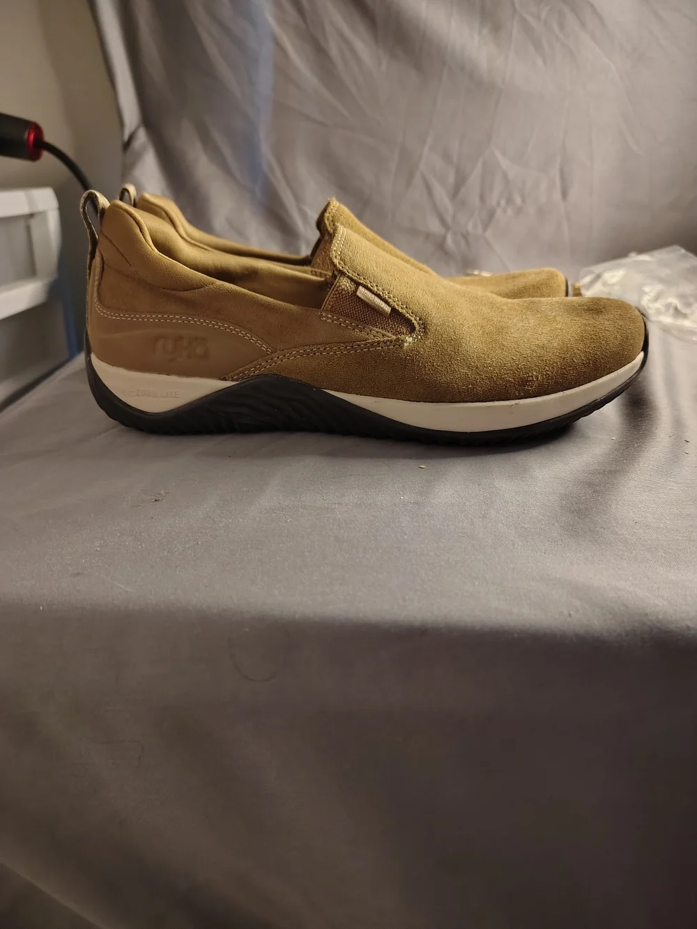 Ryka Men's Slip-On Genuine Suede Leather Loafers in Tan
